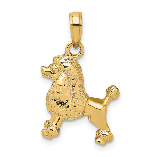 Lex & Lu 14k Yellow Gold 3D Poodle Dog Charm - Lex & Lu