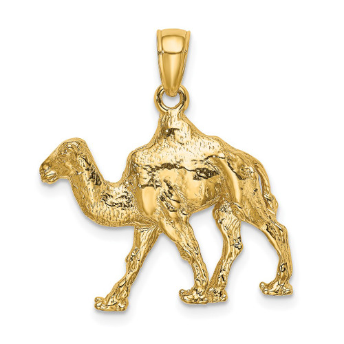 Lex & Lu 14k Yellow Gold 3D Camel Charm - Lex & Lu