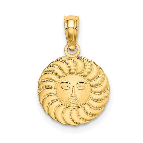 Lex & Lu 14k Yellow Gold Sun Charm - Lex & Lu