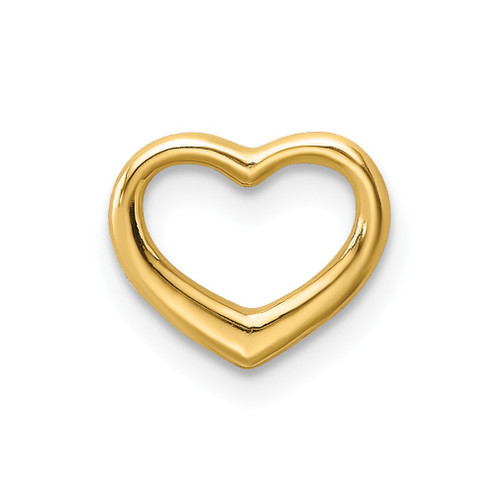 Lex & Lu 14k Yellow Gold Polished Mini Floating Heart Slide - Lex & Lu