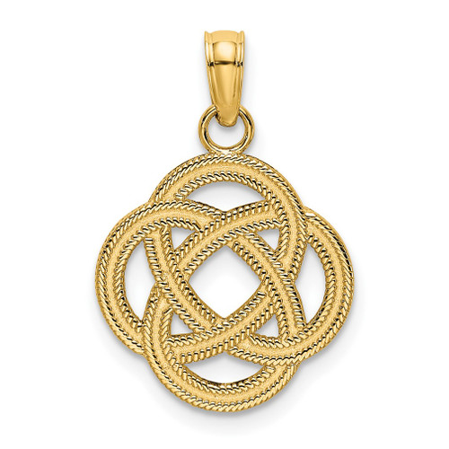 Lex & Lu 14k Yellow Gold Sm Celtic Eternity Knot Circle Charm - Lex & Lu