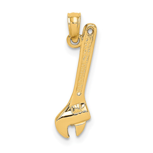 Lex & Lu 14k Yellow Gold 3D Adjustable Wrench Charm - Lex & Lu