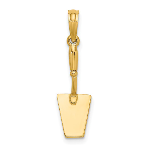 Lex & Lu 14k Yellow Gold 3D Concrete Hp Tool Spatula Charm - Lex & Lu