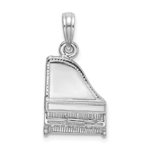 Lex & Lu 14k White Gold 3D Moveable GRAND PIANO Charm - Lex & Lu