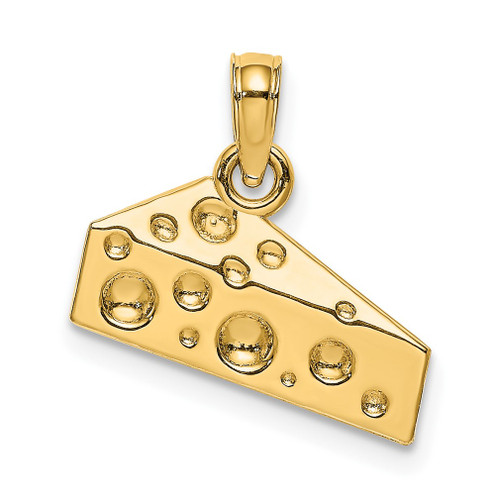 Lex & Lu 14k Yellow Gold Cheese Wedge Charm - Lex & Lu