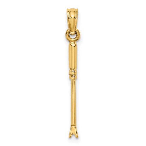 Lex & Lu 14k Yellow Gold 3D Weeding Garden Tool Charm - Lex & Lu