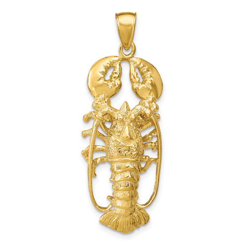 Lex & Lu 14k Yellow Gold Lobster Pendant LALK7787 - Lex & Lu