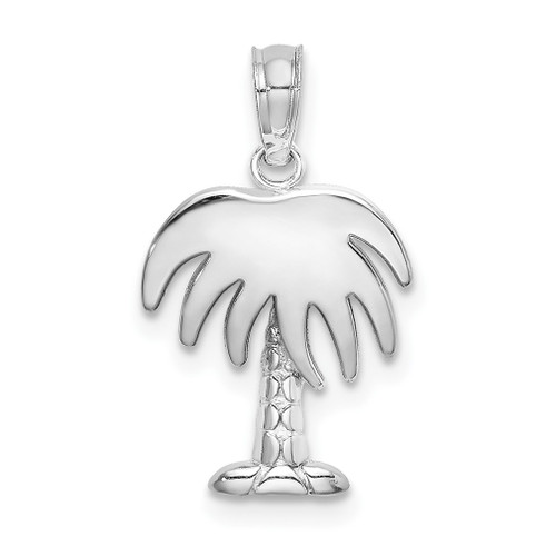 Lex & Lu 14k White Gold Charleston Palm Tree Charm - Lex & Lu