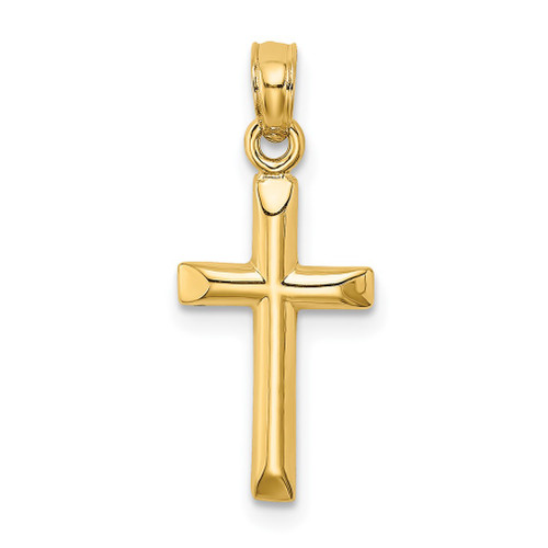 Lex & Lu 14k Yellow Gold Polished Cross Charm LALK8375 - Lex & Lu