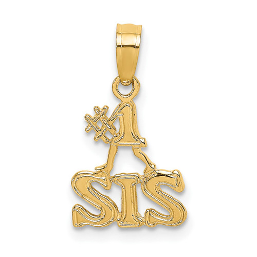 Lex & Lu 14k Yellow Gold Polished #1 SIS Charm - Lex & Lu