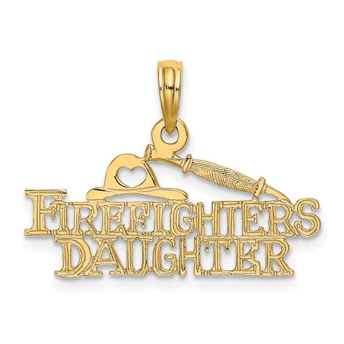 Lex & Lu 14k Yellow Gold Firefighter's Daughter Charm - Lex & Lu