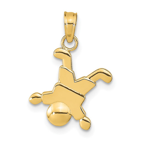 Lex & Lu 14k Yellow Gold Little Boy Pendant - Lex & Lu