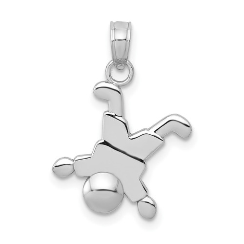 Lex & Lu 14k White Gold Little Boy Pendant - Lex & Lu