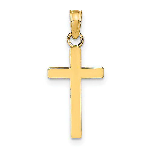 Lex & Lu 14k Yellow Gold Polished Cross Pendant LALK9578 - Lex & Lu