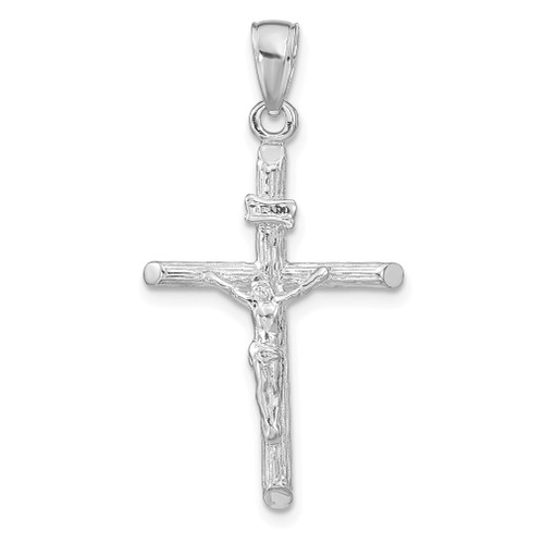 Lex & Lu 14k White Gold Crucifix Pendant LALK9606W - Lex & Lu