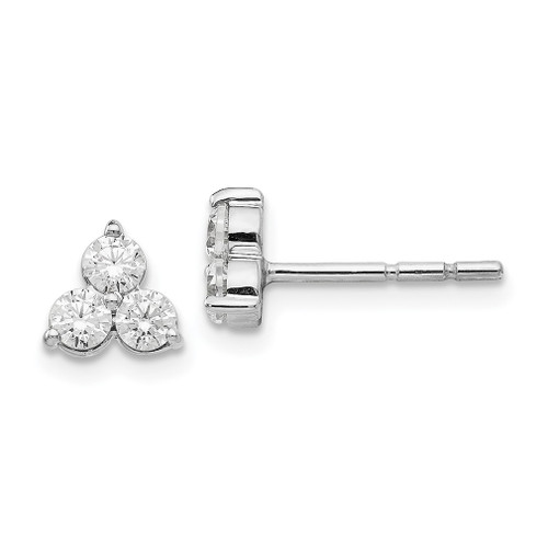 Lex & Lu 14k White Gold True Origin Lab Grown Diamond VS/SI, D E F, Earrings LAL222 - Lex & Lu