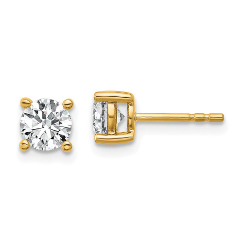 Lex & Lu 14k Yellow Gold 1ctw Certified SI1/SI2, G H I, Lab Grown Dia. Earrings LAL290 - Lex & Lu