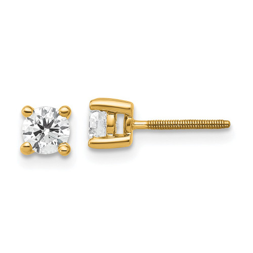 Lex & Lu 14k Yellow Gold 1/2ctw Cert. SI1/SI2, G H I, Lab Grown Dia. Earrings LAL336 - Lex & Lu