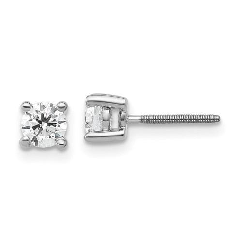 Lex & Lu 14k White Gold 1/2ctw Cert. SI1/SI2, G H I, Lab Grown Dia. Earrings LAL338 - Lex & Lu