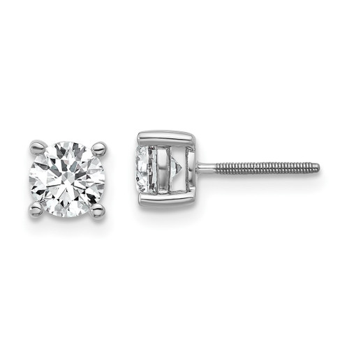 Lex & Lu 14k White Gold 1ctw Cert. VS/SI, D E F, Lab Grown Dia. Earrings LAL361 - Lex & Lu