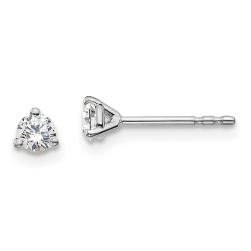 Lex & Lu 14k White Gold 1/4ctw Cert. SI1/SI2, G H I, Lab Grown Dia. Earrings LAL386 - Lex & Lu