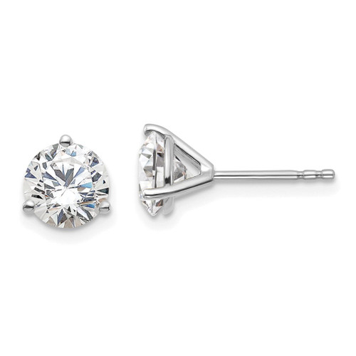 Lex & Lu 14k White Gold 1 1/2ctw Cert. SI1/SI2, G H I, Lab Grown Dia. Earrings LAL438 - Lex & Lu