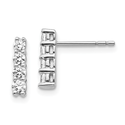 Lex & Lu 14k White Gold Lab Grown Diamond SI1/SI2, G H I, Earrings LAL701 - Lex & Lu