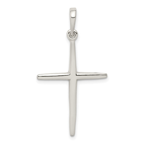 Lex & Lu Sterling Silver Polished Cross Pendant LAL24334 - Lex & Lu