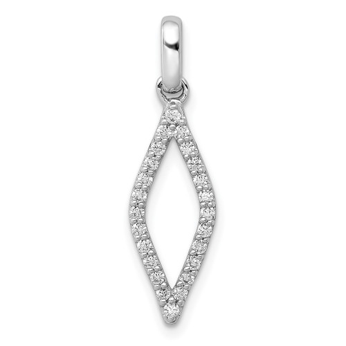 Lex & Lu 14k White Gold Lab Grown Diamond SI1/SI2, G H I, Fancy Pendant LAL2096 - Lex & Lu