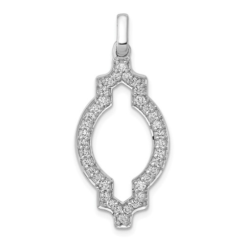 Lex & Lu 14k White Gold Lab Grown Diamond SI1/SI2, G H I, Fancy Pendant LAL2159 - Lex & Lu