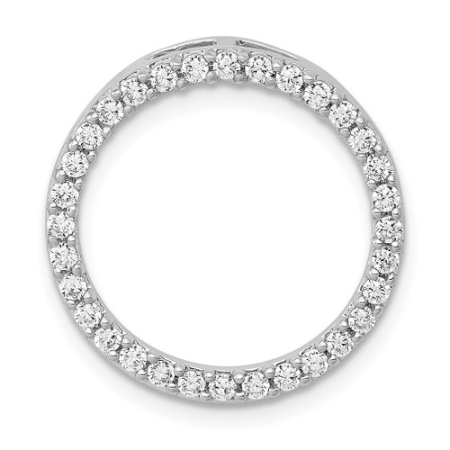 Lex & Lu 14k White Gold Lab Grown Diamond SI1/SI2, G H I, Circle Pendant LAL2321 - Lex & Lu