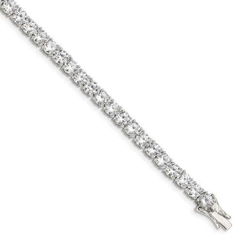 Lex & Lu Sterling Silver CZ Bracelet 7'' LAL24432 - Lex & Lu