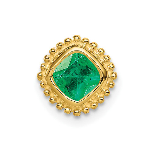 Lex & Lu 14k Yellow Gold Emerald Pendant LAL3362 - Lex & Lu