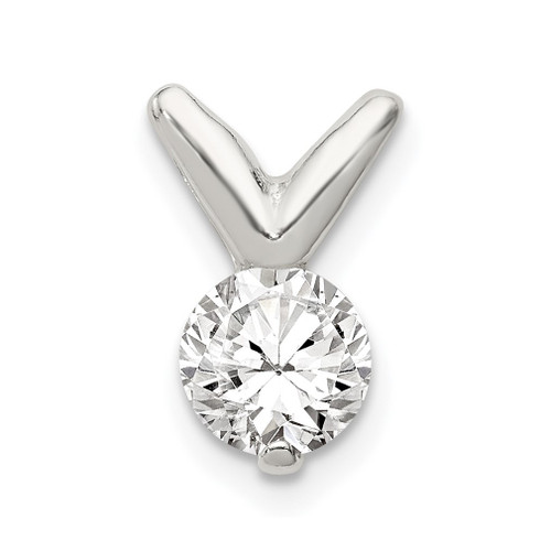 Lex & Lu Sterling Silver CZ Pendant Slide LAL24526 - Lex & Lu