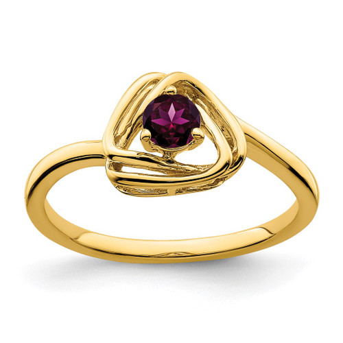 Lex & Lu 14k Yellow Gold Rhodolite Garnet Ring - Lex & Lu