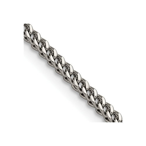 Lex & Lu Stainless Steel Polished 2.5mm 18'' Franco Chain Necklace - Lex & Lu