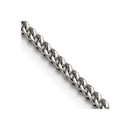 Lex & Lu Stainless Steel Polished 2.5mm 20'' Franco Chain Necklace - Lex & Lu