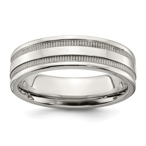 Lex & Lu Stainless Steel Polished 6mm Band Ring - Lex & Lu