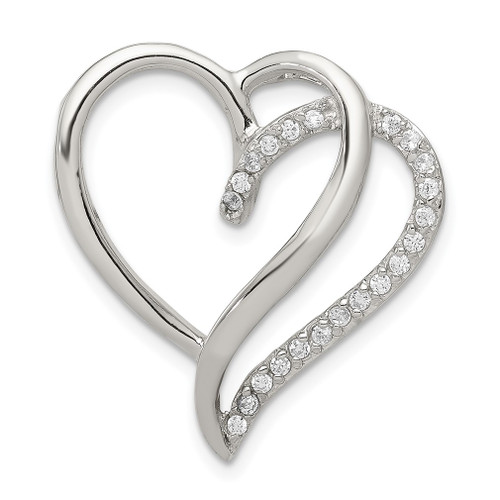 Lex & Lu Sterling Silver CZ Heart Pendant LAL24828 - Lex & Lu