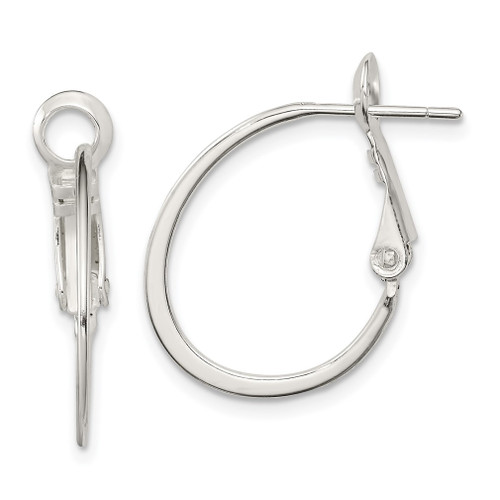 Lex & Lu Sterling Silver Hoop Clip Back Earrings LAL24959 - Lex & Lu