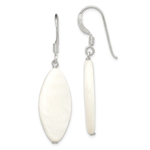 Lex & Lu Sterling Silver White Mother of Pearl Earrings LAL25350 - Lex & Lu