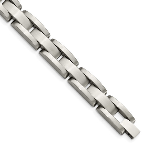Lex & Lu Chisel Stainless Steel Brushed Bracelet 8'' - Lex & Lu