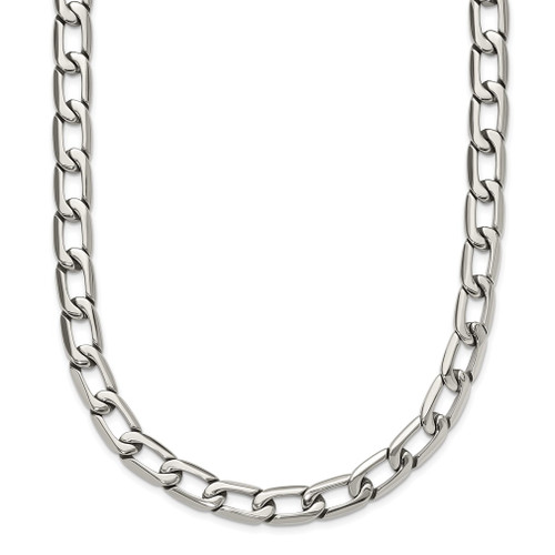 Lex & Lu Chisel Stainless Steel Polished Squares Necklace 24'' - Lex & Lu