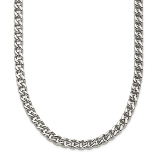Lex & Lu Chisel Stainless Steel Light Wheat Necklace 24'' - Lex & Lu