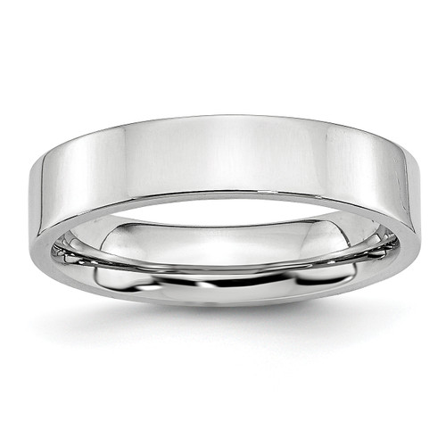 Lex & Lu Chisel Cobalt Flat Polished 5mm Band - Lex & Lu