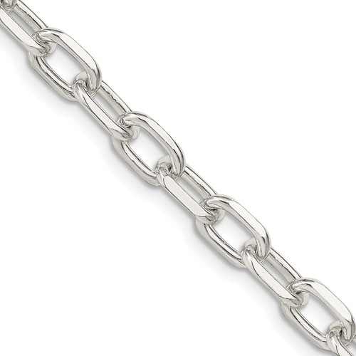 Lex & Lu Sterling Silver 6mm D/C Open Link Cable Chain Necklace or Bracelet - Lex & Lu