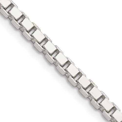 Lex & Lu Sterling Silver 3.25mm Box Chain Necklace - Lex & Lu