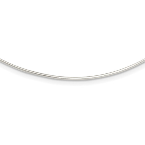 Lex & Lu Sterling Silver Solid Polished NecklaceWire Necklace 18'' LAL4300 - Lex & Lu