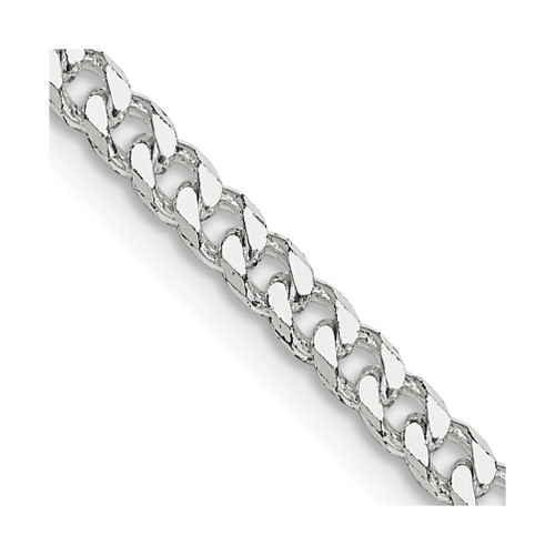 Lex & Lu Sterling Silver Polished 3.15mm Curb Chain Necklace or Bracelet - Lex & Lu