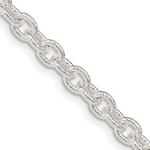 Lex & Lu Sterling Silver 4.75mm Fancy Rolo Chain Necklace or Bracelet - Lex & Lu